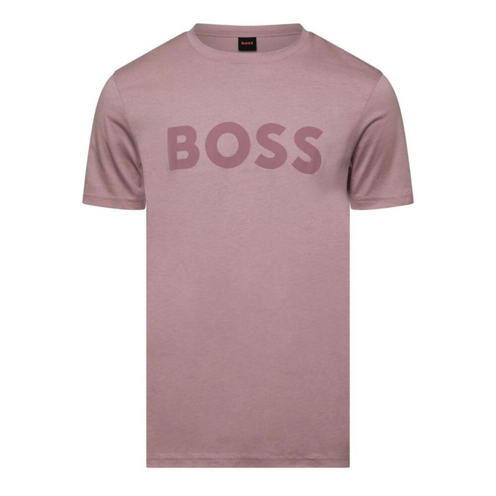 Boss Mens Thinking 1 Signature Logo Regular T-Shirt / Pastel Purple